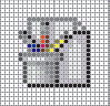   In the associated figure, each colored dot is called a(n)  ____. A)  pixel B)  bit C)  byte D)  analog