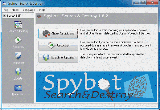   The application in the accompanying figure is an example of a program that protects against ____. A)  spyware B)  viruses C)  phishing D)  pharming
