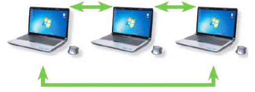   Networks like the kind in the accompanying figure are classified by ____. A)  geographical structure B)  physical topology C)  organizational structure D)  bandwidth