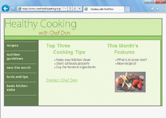   The graphic on the Web page in the accompanying figure was displayed using a(n) ____ tag. A) B) C) D)