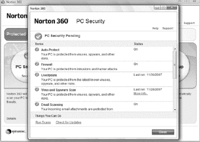   A security suite , which integrates several security modules, is shown in the figure above.