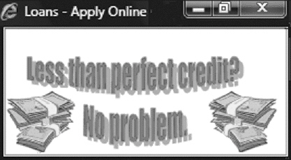   The figure shown above is an example of a banner ad.