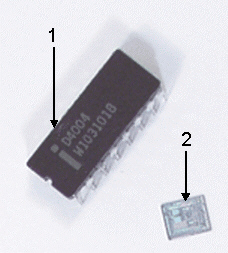  The Intel 4004 microprocessor, shown in the figure above, was developed by Ted Hoff in ____. A) 1950 B) 1971 C) 1985 D) 1995