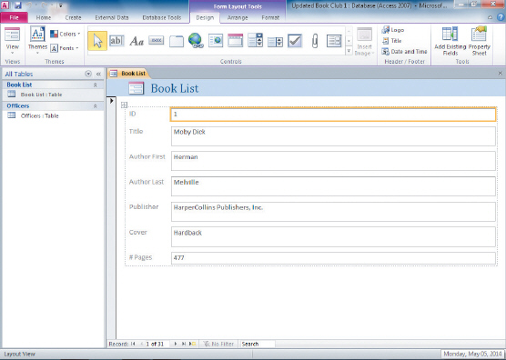   The above figure shows an example of a(n)  ____. A)  form B)  query C)  report D)  datasheet