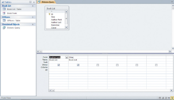   The above figure shows a query in ____ view. A)  Query B)  Design C)  Layout D)  Wizard