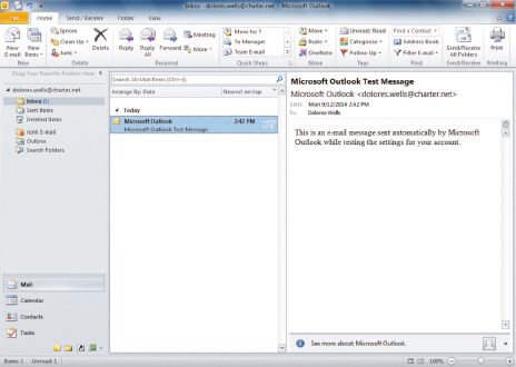   The left side of the window in the figure above is the ____. A)  Outlook Today B)  Inbox C)  Reading pane D)  Navigation pane