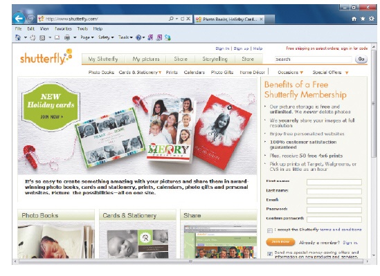   The above figure shows a(n)  ____ site for sharing photographs. A)  social networking B)  feed C)  P2P D)  bookmark