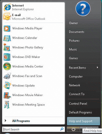 FIGURE 8-2   To display the menu shown in Figure 8-2 above, you would click the ____ button. A)  Office B)  Start C)  Open D)  Help