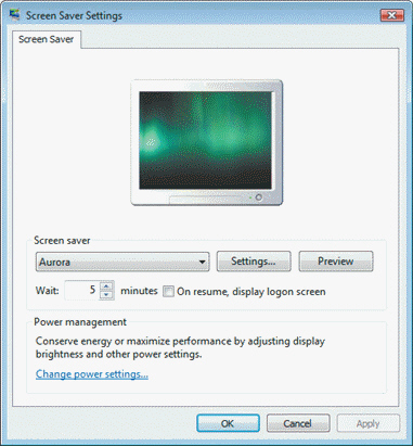 FIGURE 10-2   The dialog box shown in Figure 10-2 above can be opened from the ____ window. A)  Hardware and Sound B)  Programs C)  Appearance and Personalization D)  User Accounts