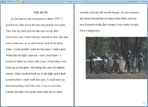 FIGURE 12-2   Which view is shown in Figure 12-2 above? A)  Print Layout B)  Outline C)  Full Screen Reading D)  Draft