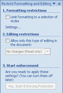 FIGURE 14-2   Which button on the Review tab opens the task pane in Figure 14-2 above? A)  Track Changes B)  Reviewing Pane C)  Protect Document D)  New Comment