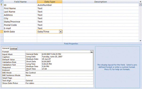 FIGURE 22-2   Which view is displayed in Figure 22-2 above? A)  Datasheet B)  Format C)  Table D)  Design