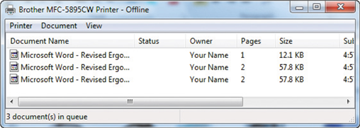   The accompanying figure shows an example of ____. A)  Backstage view B)  Print Preview C)  the Print dialog box D)  the print queue