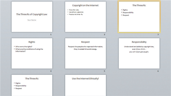   The figure above shows a presentation in ____ view. A)  Slide Sorter B)  Slide Show C)  Outline D)  Normal