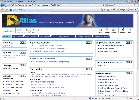   Figure 14-5 A(n) ____________________, an example of which is shown in Figure 14-5, is a collection of links, content, and services presented on a Web page and designed to guide users to information they likely are to find interesting for their particular job function.