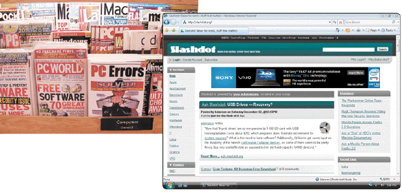   Figure 15-4 Most popular computer publications also have Web sites to visit for news about the latest developments in the computer industry.