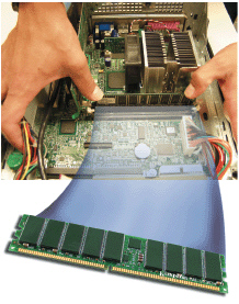   Figure 4-2 In Figure 4-2, _________________________ on the motherboard hold the memory modules.