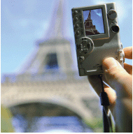   Figure 5-2 The most expensive and highest quality version of the technology shown in Figure 5-2 is a _____, which is a stationary camera used for professional studio work. A)  studio camera B)  plug-and-play camera C)  field camera D)  point-and-shoot camera
