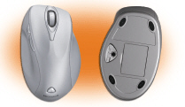 <strong> Figure 5-3 A(n) ____ mouse is a mouse that has a rubber or metal ball on its underside, unlike the one shown in Figure 5-3.</strong> A) mechanical B) tracking C) optical D) enhanced