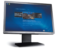  Figure 6-1 To display the highest quality images, an LCD monitor like the one in Figure 6-1 should plug in a(n)  ____ port, which enables digital signals to transmit directly to the LCD monitor. A)  CRT B)  LCD C)  DVI D)  MPR