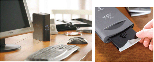   Figure 7-2 External or removable hard disks like the ones in Figure 7-2 transfer data at much faster rates than internal hard disks.