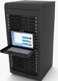   The major differences between server computers like the one in the accompanying figure and client computers are that the client typically has more power, more storage space, and expanded communications capabilities.