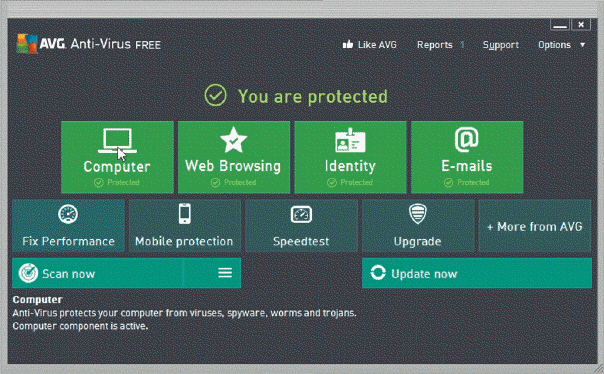   As shown in the accompanying figure, which of the following kinds of program protects a computer against viruses by identifying and removing any computer viruses found in memory, on storage media, or on incoming files? A)  hoax B)  secure C)  antivirus D)  antispyware