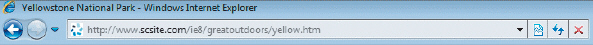 Case 2 Eddy is testing out the Address Bar features in Internet Explorer.  Please answer the questions below.   Referring to the accompanying figure, if Eddy clicks the Address Bar arrow at the right end of the Address bar, he will see a list of ____. A) previously visited sites B) popular search terms related to the current site C) both a.and b. D) neither a.nor b.
