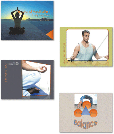     The text in the first slide in the accompanying figure was created using a WordArt style.