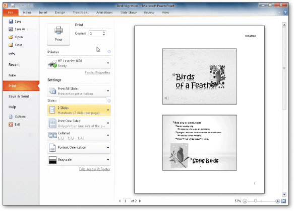   You can click the Print tab in _____ view to preview your slides and set print options, as shown in the accompanying figure. A) Normal B) Slide Sorter C) Backstage D) Notes page