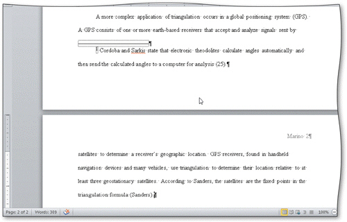     As documents that exceed one page are typed, Word automatically inserts page breaks like those in the accompanying figure, called ____________________, when it determines the text has filled one page according to paper size, margin settings, line spacing, and other settings.