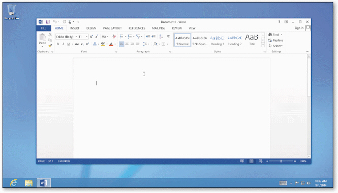   Tap or click the ____ document thumbnail on the Word start screen to create a blank Word document in the Word window, as shown in the accompanying figure. A)  Blank B)  New C)  Start D)  Create