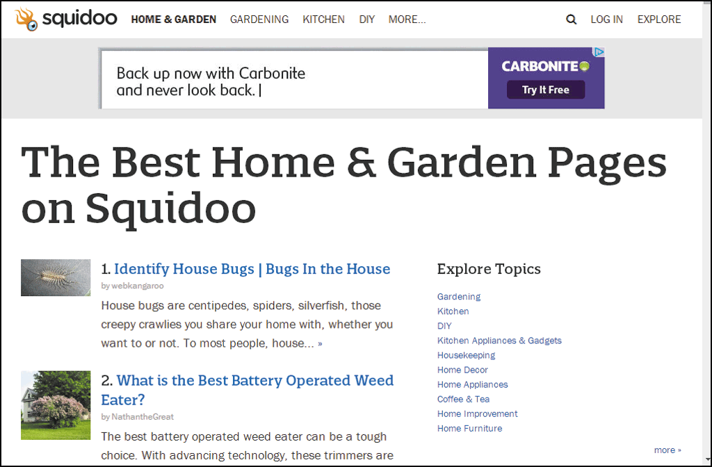   Squidoo, as shown in the accompanying figure, and HubPages are platforms for ____ websites. A)  user-generated B)  e-book C)  trading partner D)  order fulfillment
