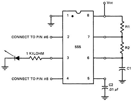 In the accompanying figure, the time it takes C1 to discharge is determined by the resistance of C1 and  the capacitance of R2.      