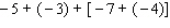 Work the problem using the rule for addition of real numbers.   A)    B)    C)    D)    E)   