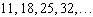 Find the next two numbers in the sequence.   A)    B)    C)    D)    E)   