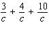 Perform the indicated operation and reduce to lowest terms. Assume the variable represents a nonzero number.  
