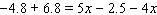 Simplify both sides of the equation as much as possible, and then solve.   A)    B)    C)    D)    E)   