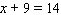 Find the solution for the equation.     __________