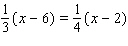 Solve the equation.     = __________