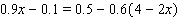 Solve the equation.     = __________