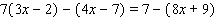 Solve the equation.   Express your answer as an integer or a fraction reduced to lowest terms.