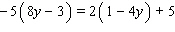 Solve the equation.   Express your answer as an integer or a fraction reduced to lowest terms.