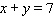 For the following equation, complete the given table.    