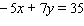Find the x - and y -intercepts for the equation. Then use the intercepts to graph the equation.   A)    B)    C)    D)   