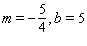 Graph the line with the given slope and y -intercept b .   A)    B)    C)    D)   
