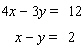 Solve the system of linear equations by graphing.   A)    B)    C)    D)    E)   