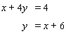 Solve the system of linear equations by graphing.   A)    B)    C)    D)    E)   