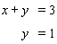 Solve the system of linear equations by graphing.   A)    B)    C)    D)    E)   
