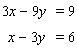Solve the system of linear equations by graphing.   A)    B)    C)    D)   